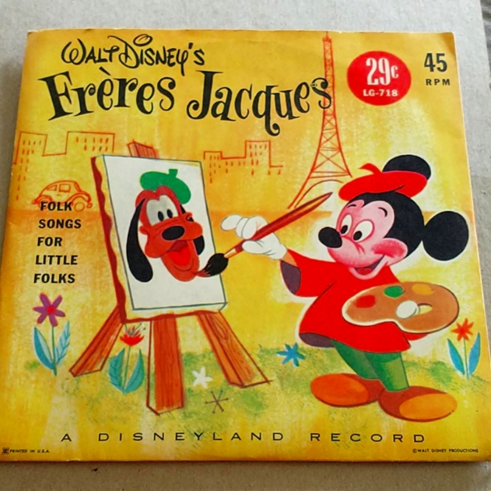 Vintage Walt Disney's Freres Jacques 45 RPM